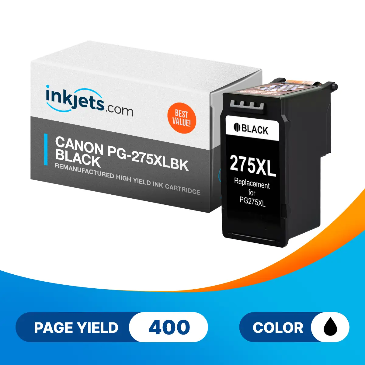 Remanufactured Canon PG-275XLBK High Yield Black Ink Cartridge - Image 3